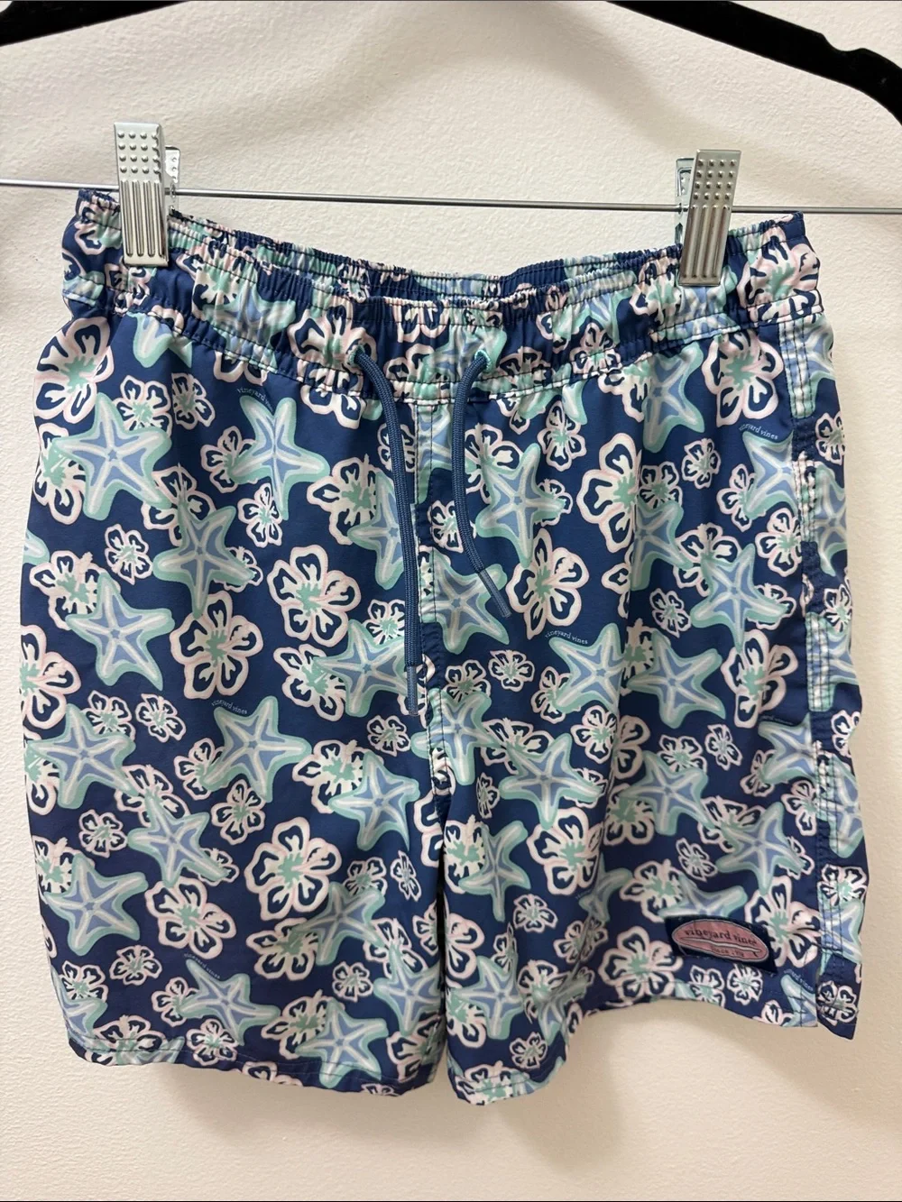 Vineyard Vines Navy Floral & Starfish Print Shorts